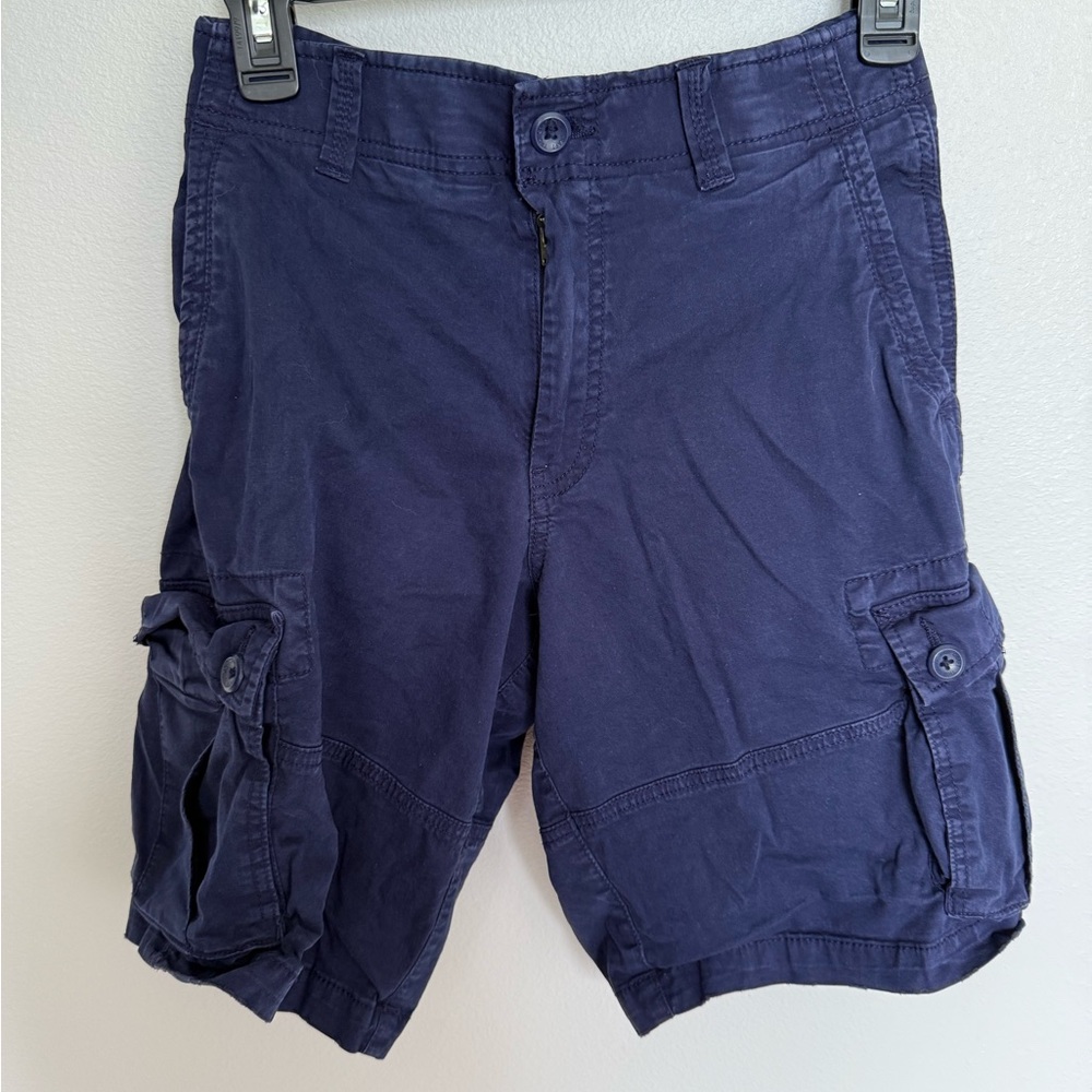 True Craft Blue Cargo Shorts with Utilitarian Design Cargo Pockets Navy Size 29